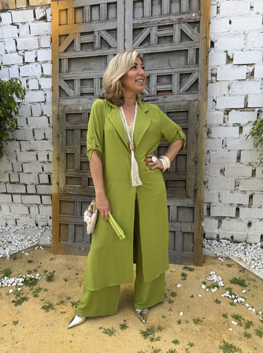 TRAJE CHAQUETA LARGO