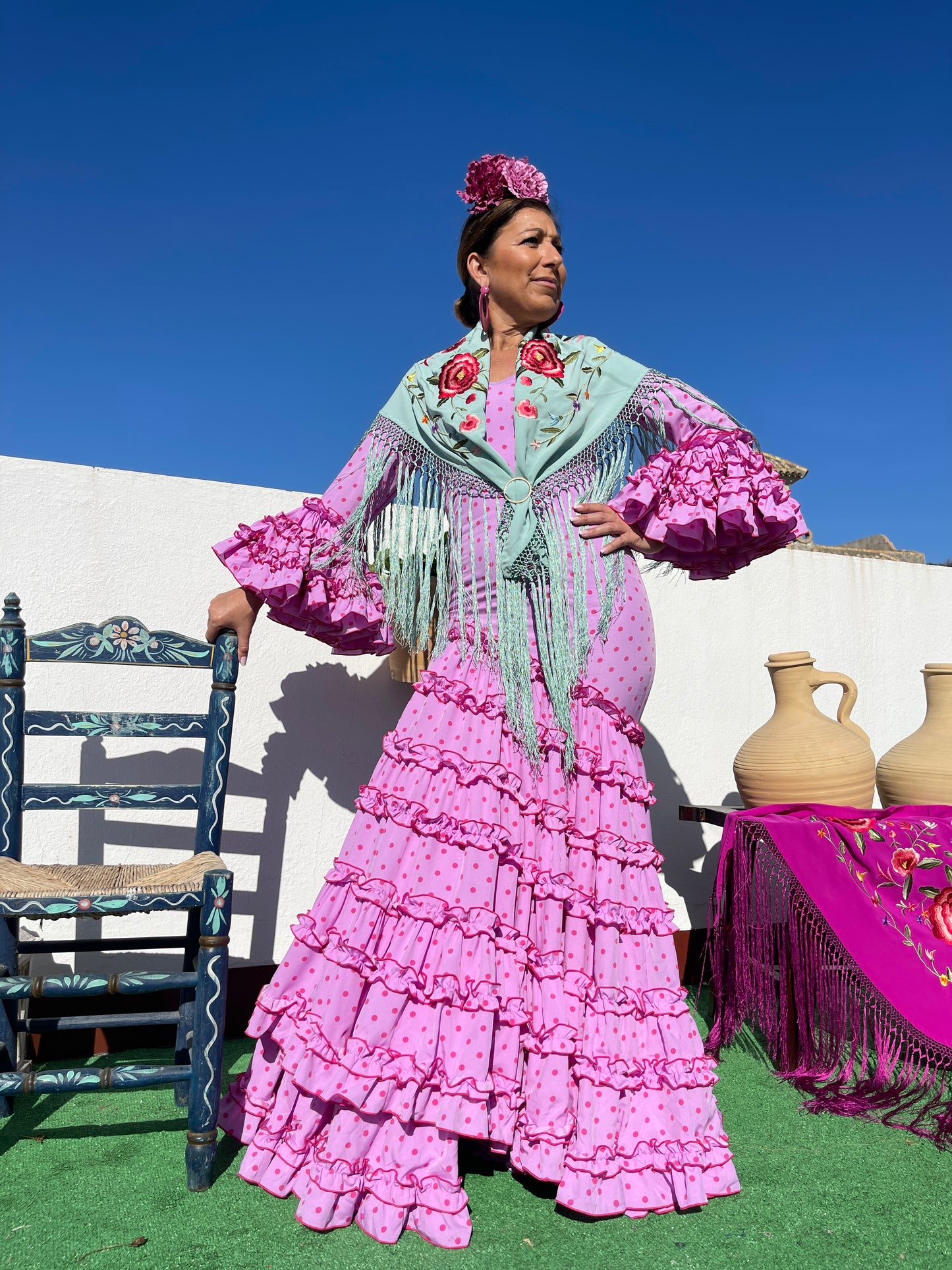 TRAJE DE FLAMENCO LOLA MALVA