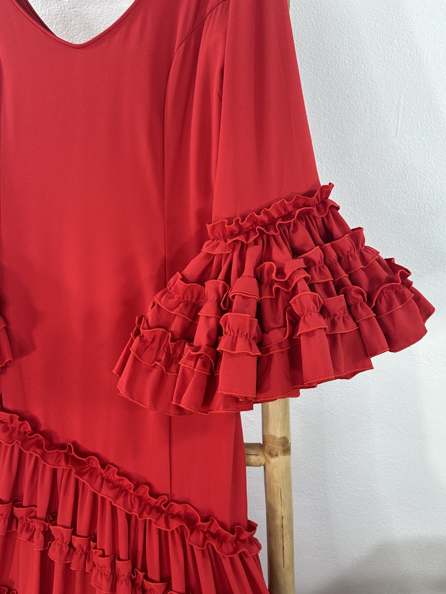 TRAJE DE FLAMENCO TRIANA VERMELHO