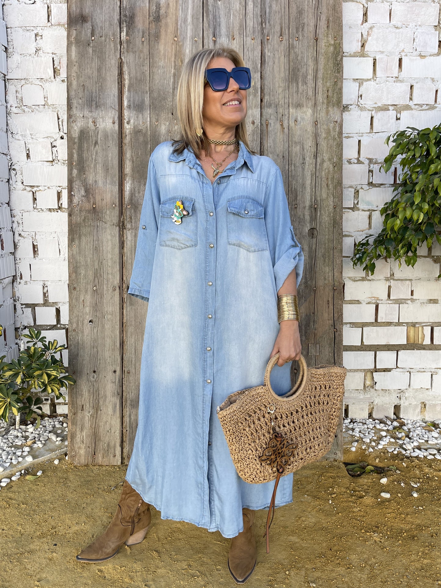 VESTIDO CAMISA DENIM