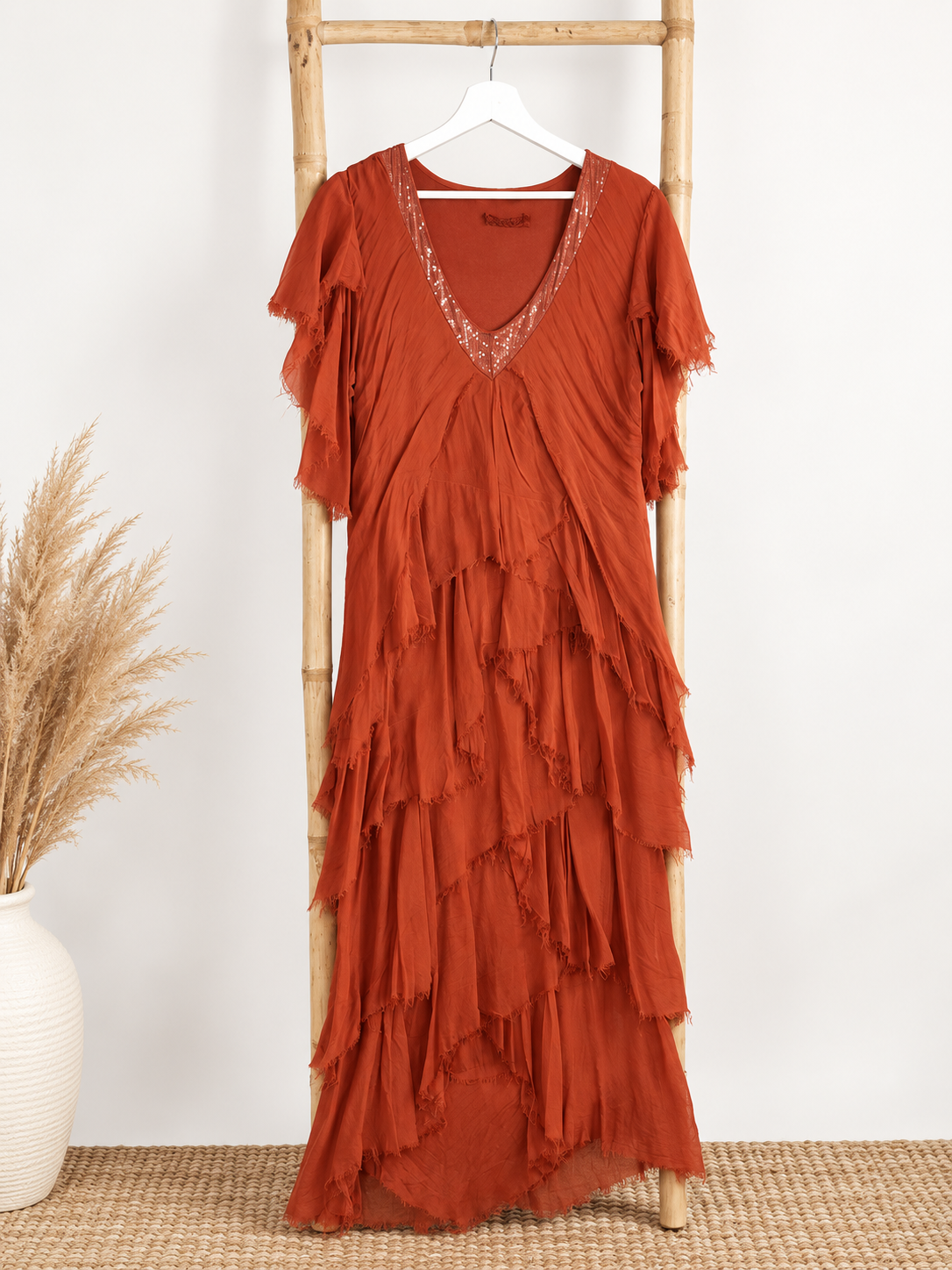 VESTIDO EMBRUJO MANGA CORTA