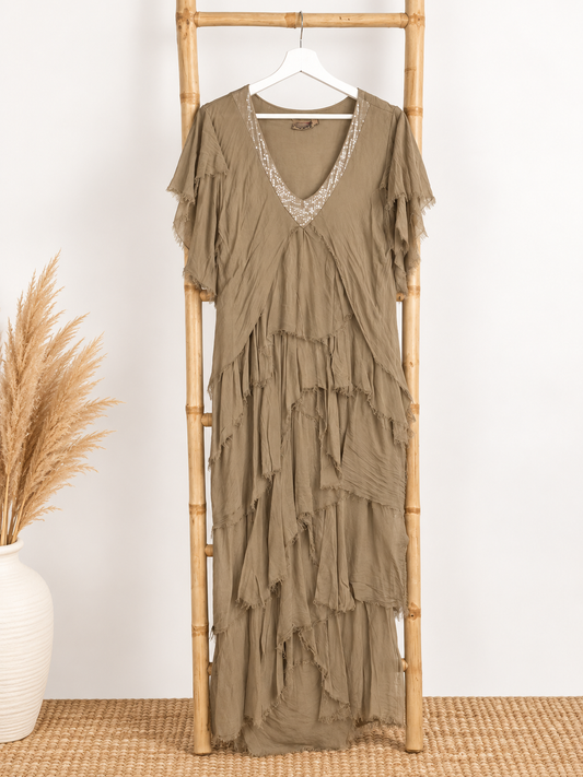 VESTIDO EMBRUJO MANGA CORTA