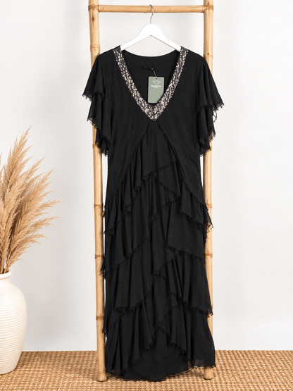 VESTIDO EMBRUJO MANGA CORTA